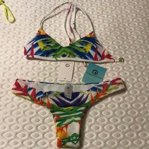 NWT Plumeria Swim bathing suit.
